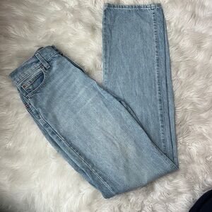 BDG High Rise Straight Leg Light Blue Denim Jeans